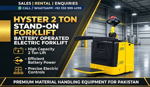 Forklift Hyster 2 Ton Battery Operated, Electric Forklift, 330 9994299