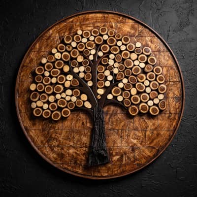 Tree of Life Wooden Wall Art - 24 Inch - 100% Handmade Pure Wood