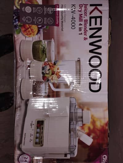 Kenwood 4-in-1 Juicer Blender & Dry Mill(KW-4000) - Brand New Box Pack