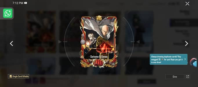 Saitama card for sell
