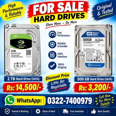 500GB/ 2TB External Hard Drives
