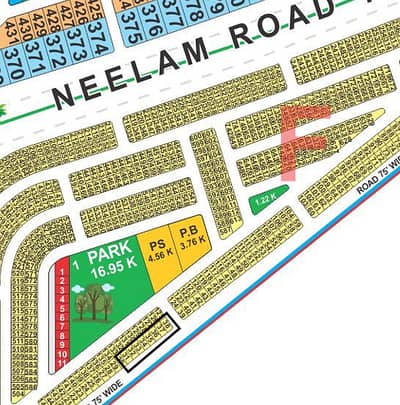 5 Marla Prime Residential Plot for Sale on 75 ft Road Road Phase 1, Jinnah Sector, Block F, LDA City Lahore