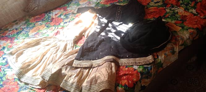 black and golden beautiful dress