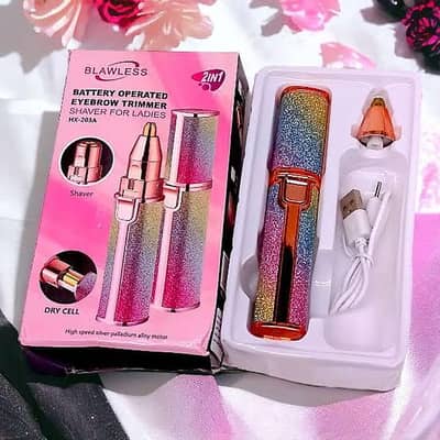 2 IN 1 Eyebrow Trimmer + Hair Shaver | Rechargeable | For Girls