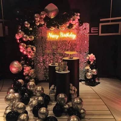 Birthday Baloon decore & Event planners, lighting & flower decor