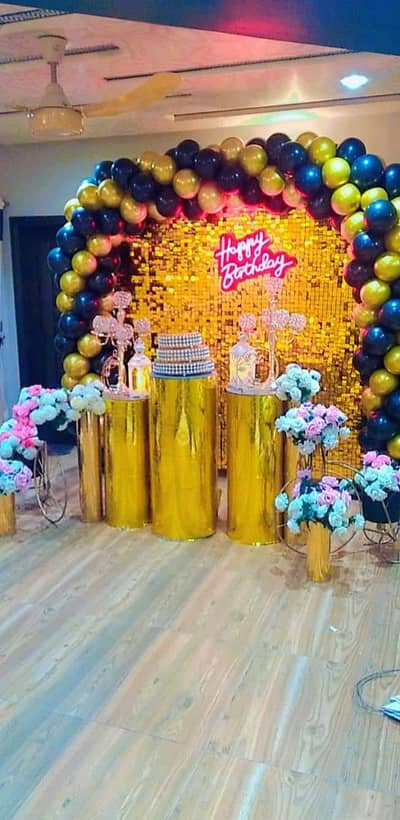 Birthday Baloon decore & Event planners, lighting & flower decor