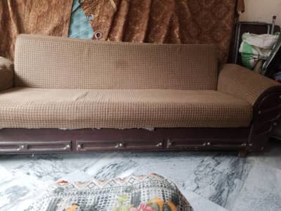 Sofa Cum Bed with Storage – Good Condition