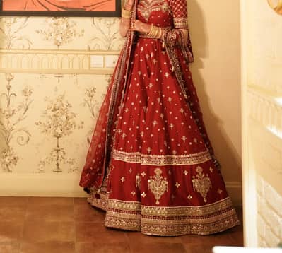 Red Designer Bridal Lehnga from MNR