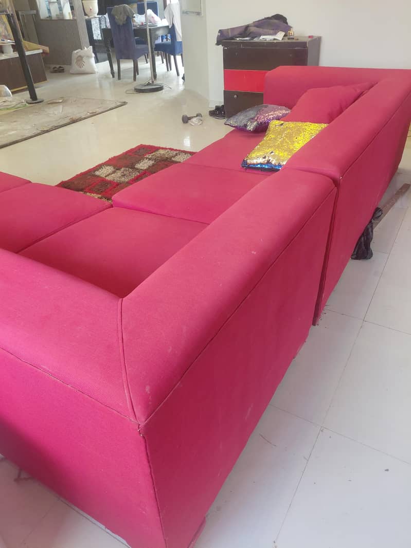 Lshape sofa  7 seater 4