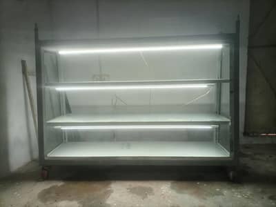 Glass display Counter with light 5 feet  For Bakery/ Medical store etc