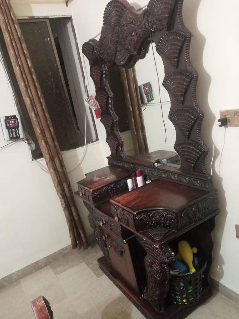 Double Bed+Side table+ dressing+Wardrobe 2