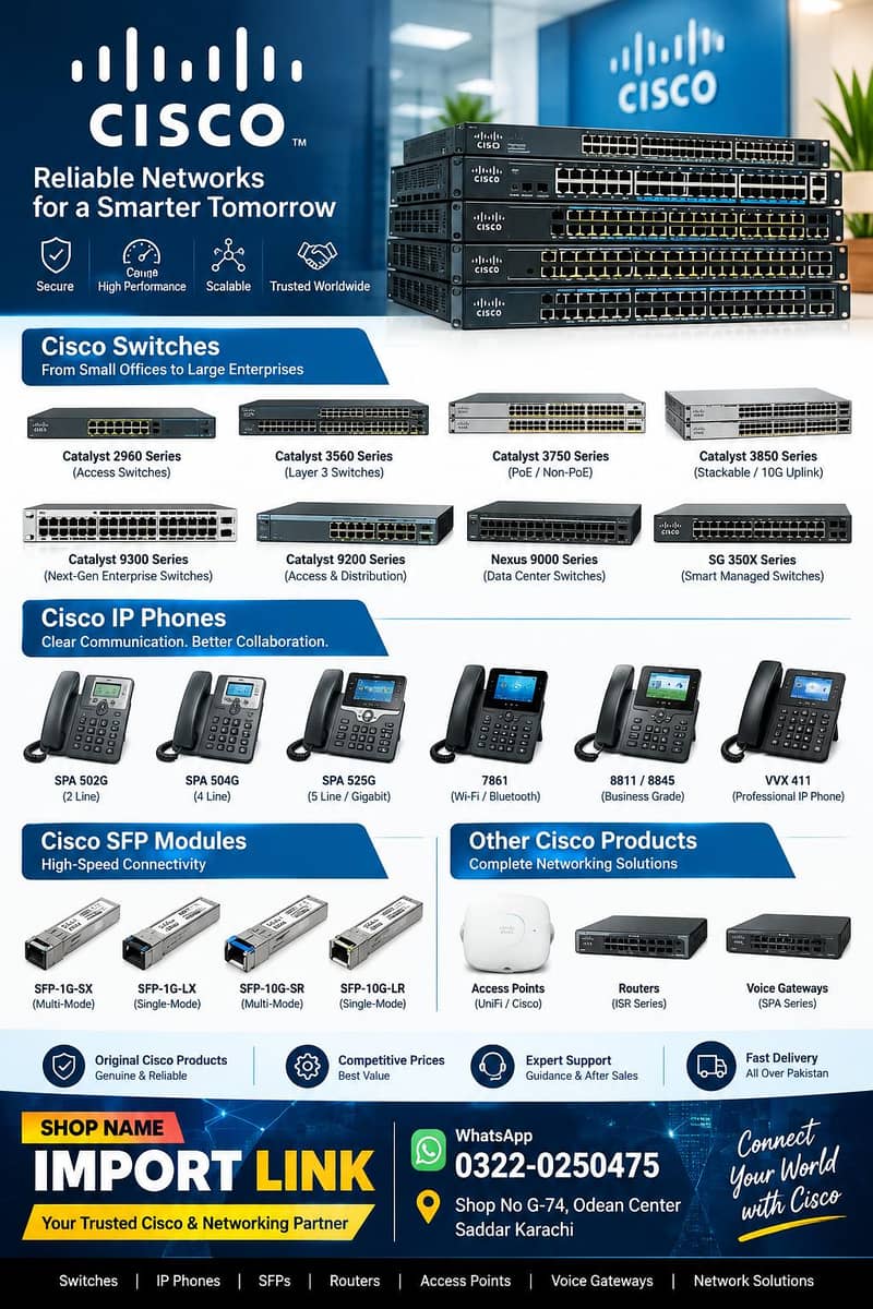 Switches || Access Point || Wireless Controller || Router || Dac Cable 0
