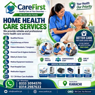 Home Health Care Services Karachi | Nurses, Caregivers & Physiotherapy