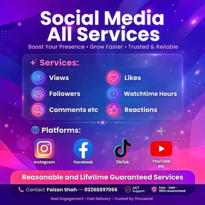 Social Media Services | Followers likes views