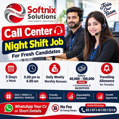 Call Center jobs || Staff Required || Night shift for Fresh Candidate