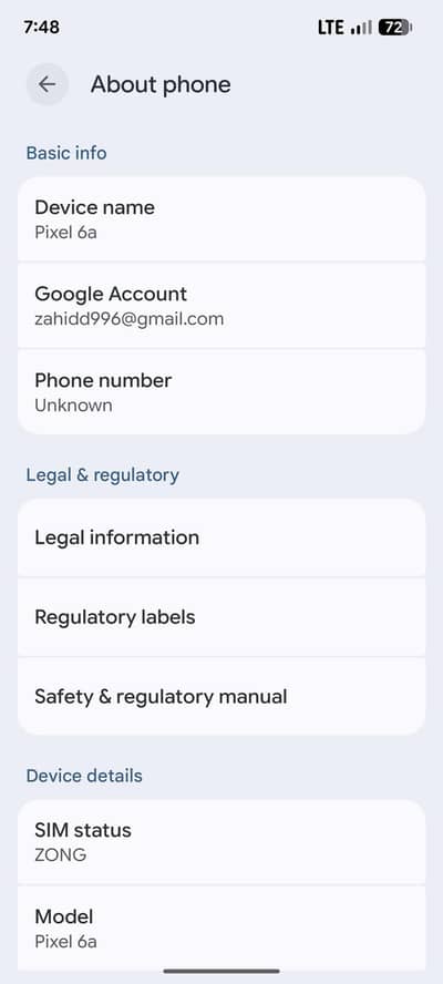 Google Pixel 6a 10/9 condition All ok