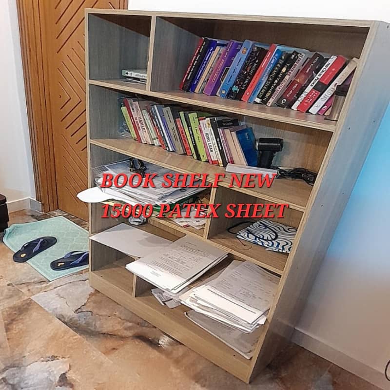 Computer table, Book shelf, Shou reck, Table 3