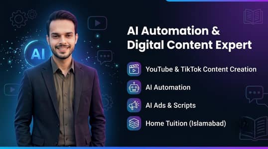 Home Tutor + AI Automation & Content Creation Expert - Islamabad