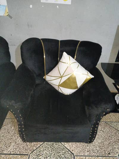 Black premium sofa set