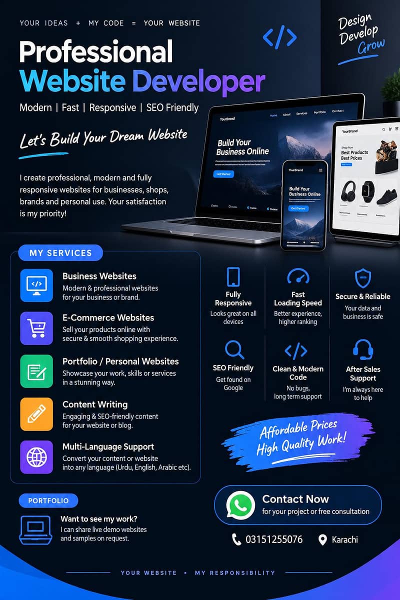 professional website developer with affordable prices 0