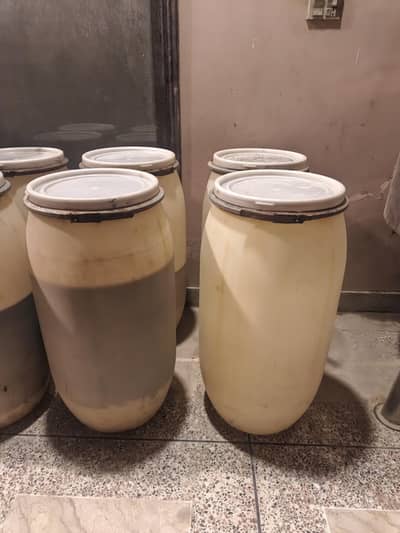 160 litre food grade plastic drum white