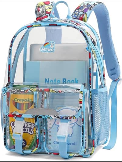 Durable Clear Oxford School Bag for Kids