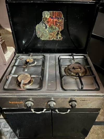 National kitchen stove with cabinet
