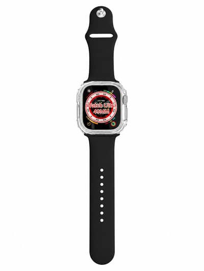 Smart Watch Ultra 49MM Black Silicone Strap | Premium Sport Band