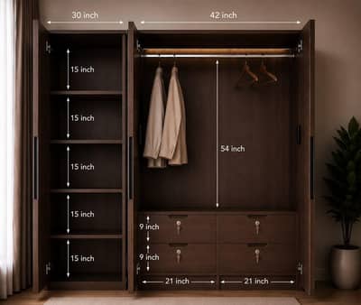 Wardrobe (Almirah), 3 Door6x6