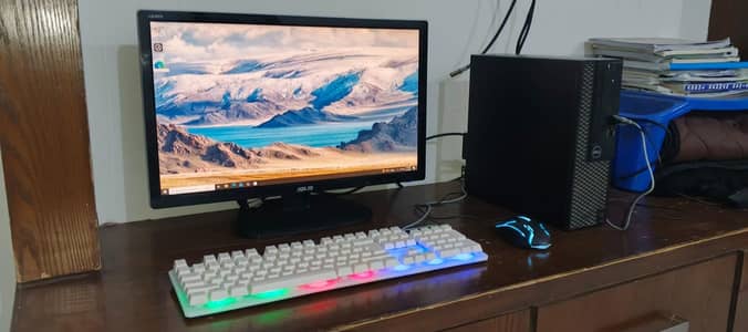 Dell Core i5 6th Gen Desktop Setup + ASUS Monitor