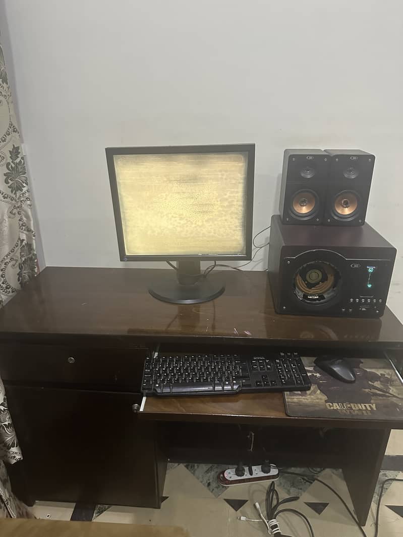 Computer table with computer 1