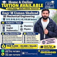 Home & Online Tutor Available