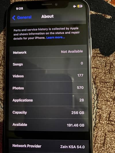 iPhone X 256gb Jv WhatsApp no 03-18-019-4137