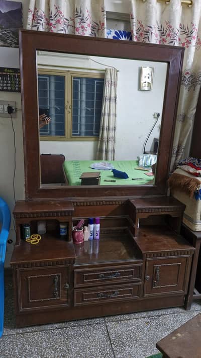 Bed with dressing