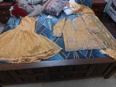 Mustard/Golden Bridal Formal Dress for Sale