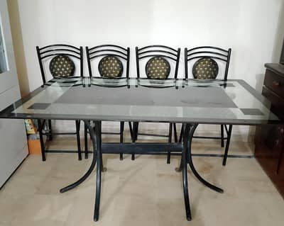 Dinning table and six chairs