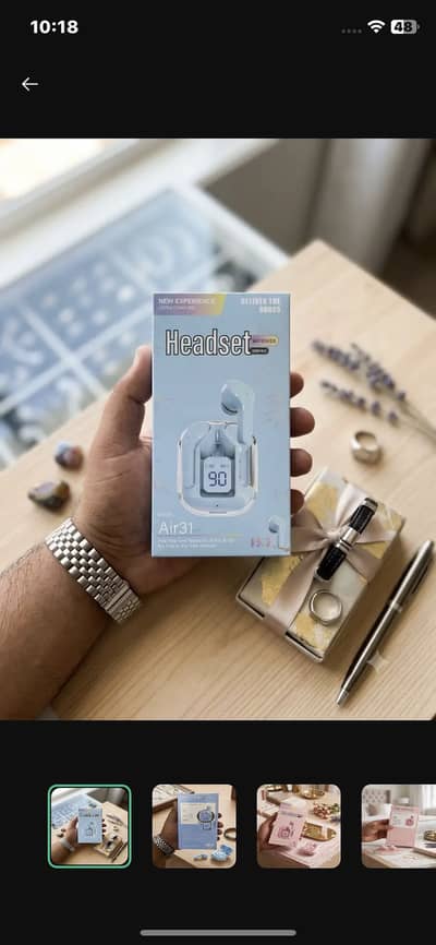 Air31 Earbuds Transparent Case original LED Display - Box Pack New