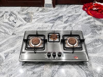 3 Burner Gasove / Hob – Stainless Steel – Excellent Condition