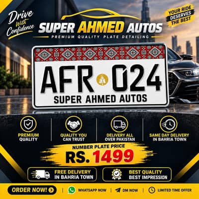 Premium Quality Number Plates for Bikes & Cars.