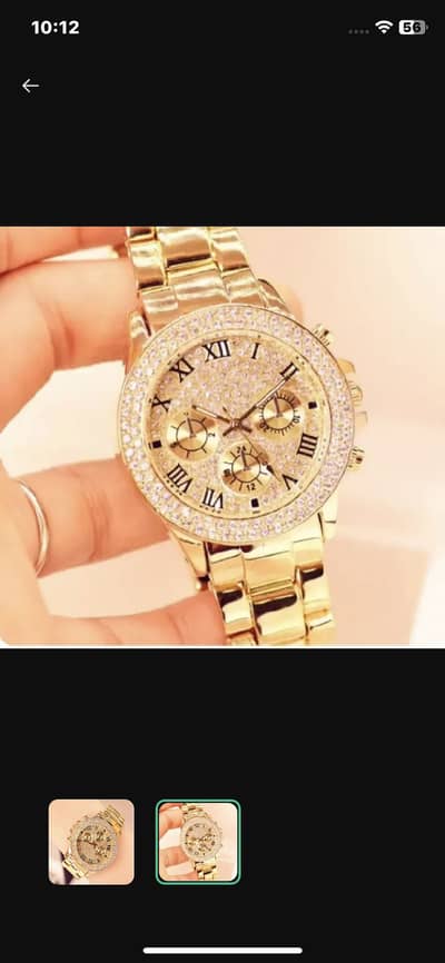 Golden Stone Ladies Watch - Gift Pack