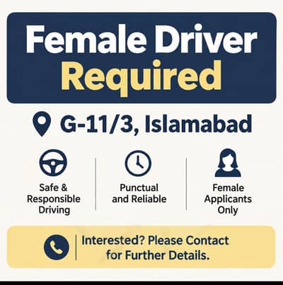 Female Driver Required