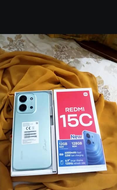 Redmi 15C  with box  6+6 128gb