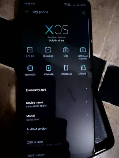 Infinix Note 10 Pro,with Box and charger official dual sim pta .