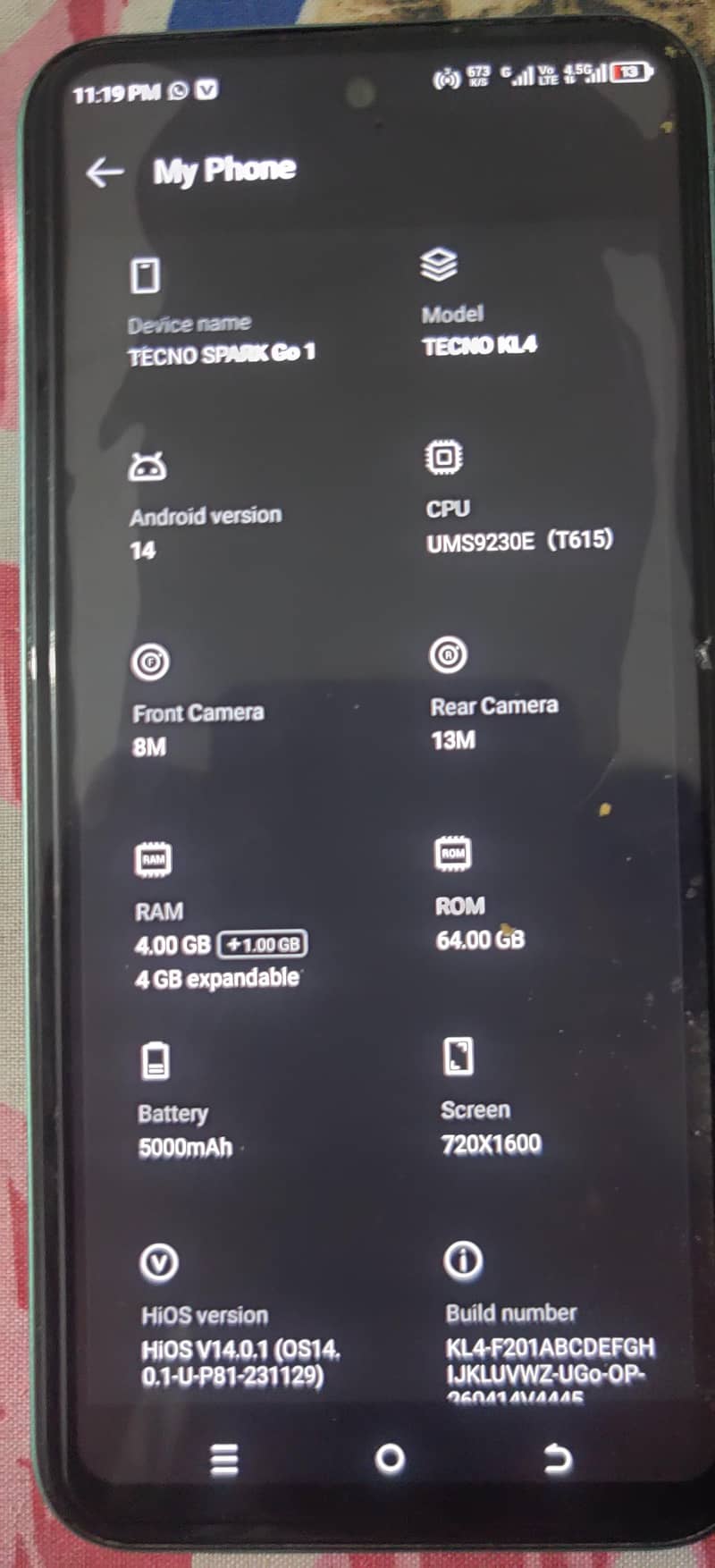 Tecno kl4 2