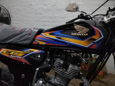 Honda CG125 2027 sticker Black color zero meter