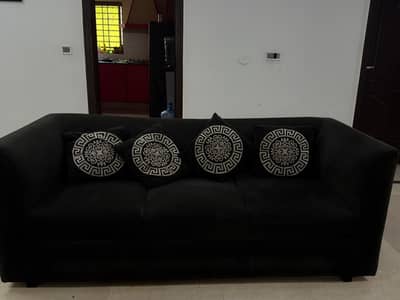 Black Velvet Sofa for Sale