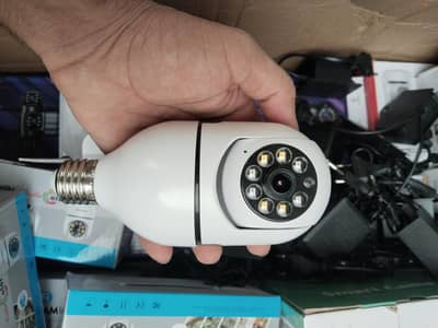 Smart wifi bulb cctv camera v380 pro app