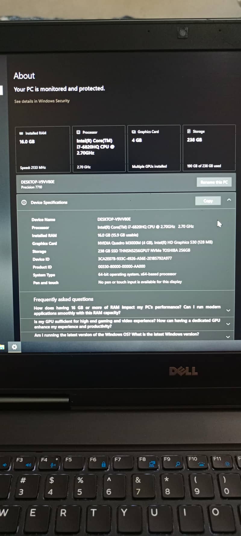 Dell Precision 7710 workstation 9