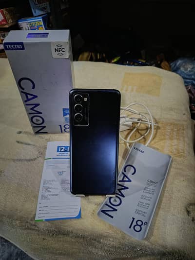 Tecno Camon 18 pro 8+8/128 total genuine, with original box and chrger