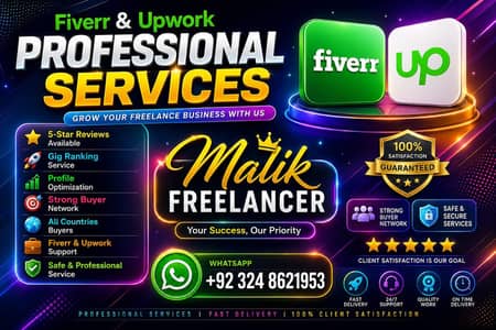 Fiverr & Upwork professional services_ gig ranking , profile setup . . .